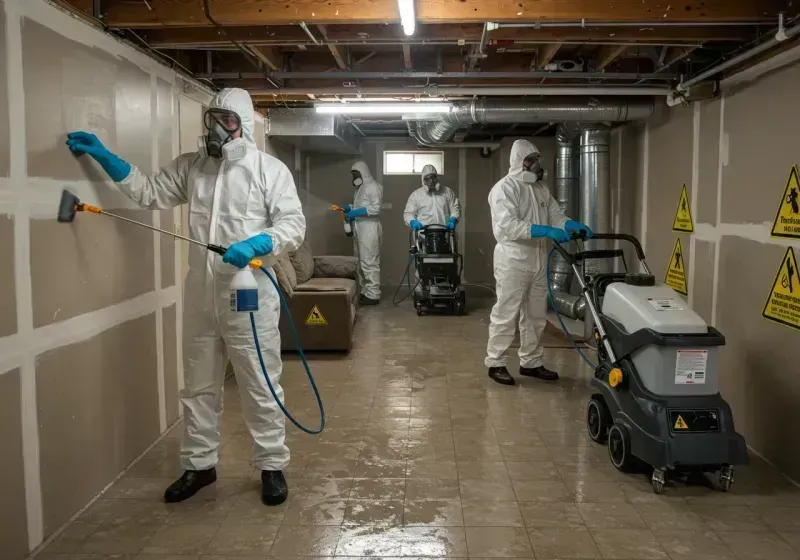 Basement Moisture Removal and Structural Drying process in Nicholson, GA